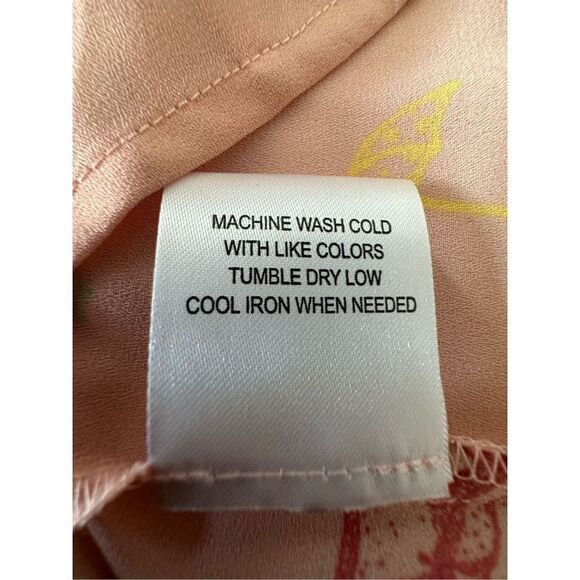 ModCloth Women’s Sleeveless V-Neck Umbrella Print Top Peach Size Small - Picture 6 of 6